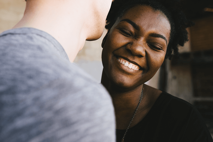 couple smiling